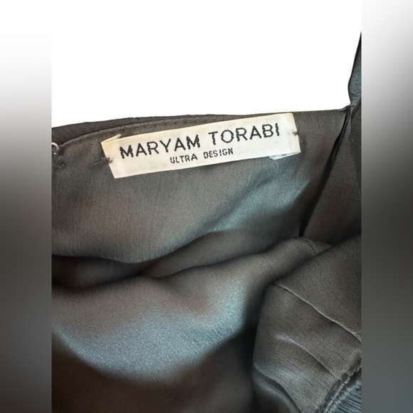 Maryam Torabi custom black maxi dress formal gown in soft fabric.  E48 - Picture 14 of 15